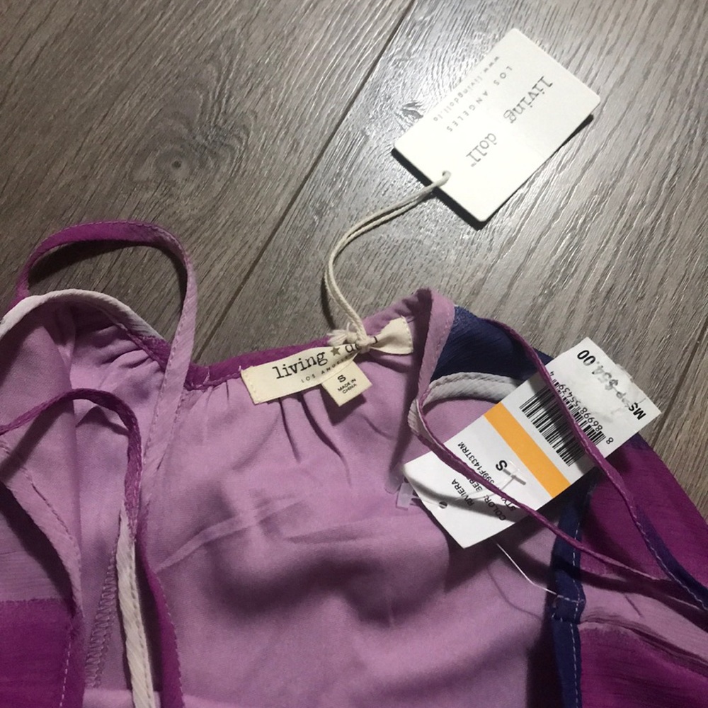 Nwt Striped shift dress with liner - Picture 4 of 6